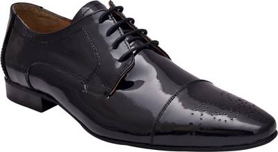 Hirel's Men Black Oxford Lace Up Shoes