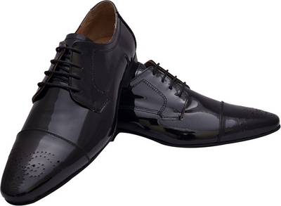 Hirel's Men Black Oxford Lace Up Shoes