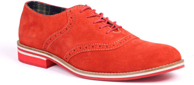 

Walker Styleways Splendid Laceup Casual Shoes For Men(Red, Royal red
