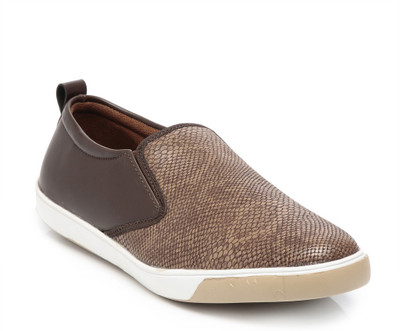 

TEN Brown Leather Moccasins Loafers For Men(Brown