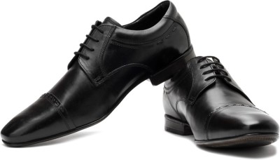 ruosh black formal shoes