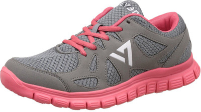 

SEVEN by M.S. Dhoni Rector-Neutral Grey/Rough Red Running Shoes For Women(Grey