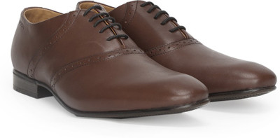 Ruosh Genuine Leather Lace Up For Men(Brown