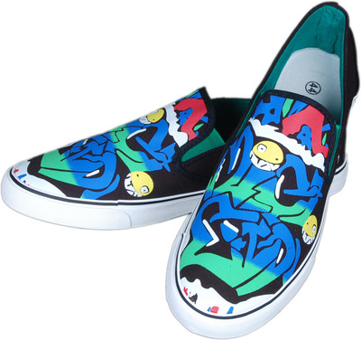 

Dry Super S6658BGB Canvas Shoes For Men(Multicolor, Printed black