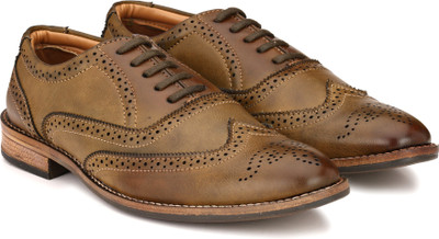 

Ruggero Brogue Lace Up For Men(Olive