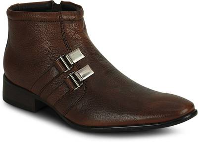 Kielz Kielz Brown Zipper Stylish Boots Boots