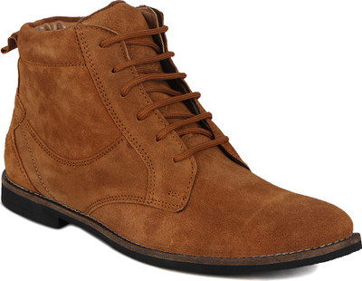 

Kielz Men-Brown-Suede Leather Boots For Men(Brown