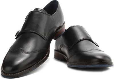 

Hush Puppies By Bata Monk Strap Shoes For Men(Black