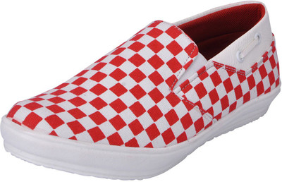 

FAUSTO Canvas Shoes For Men(Red, Red white