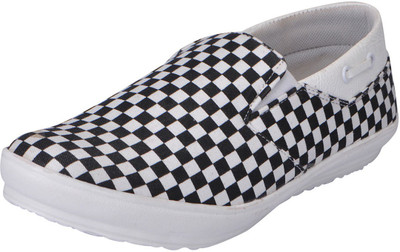 

FAUSTO Canvas Shoes For Men(Black, Black white