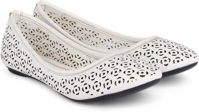 

Chemistry Laser Cut Ballerinas For Women(White