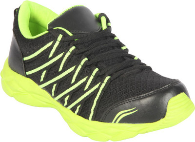 Corpus Density Running Shoes For Men(Black, Green) available at flipkart for Rs.399