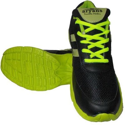 

Aryans Day-Lily Marathon Running Shoes For Men(Black), Green