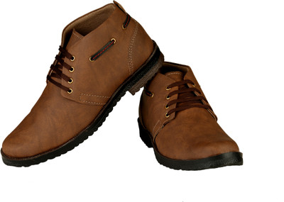 

Zebra Men'S Faux Leather Casual Shoes For Men(Brown)