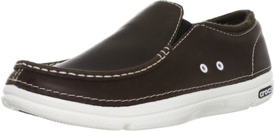 Crocs Loafers For Men(Brown), Espresso/white