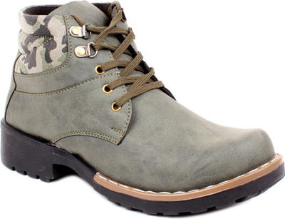 

Shoe Island Boots For Men(Grey, Olive green