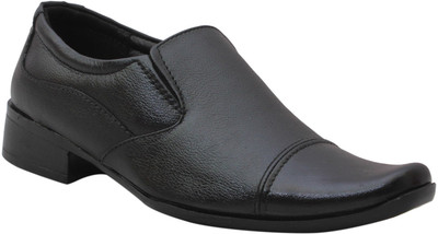 Leather King Slip On Shoes For Men(Black)