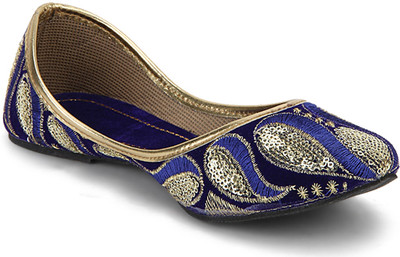 

Paduki Ethnic Bellies For Women(Multicolor, Blue