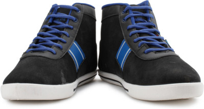 

Globalite Straper High Ankle Sneakers For Men(Black, Blue