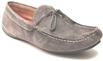 

Guava Grey Leather Loafers For Men(Grey