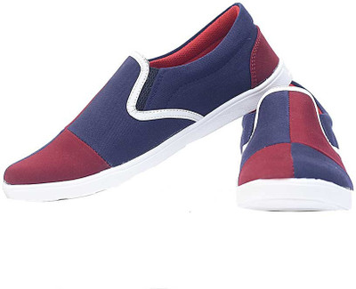 

Crab Shoes Canvas Shoes For Men(Maroon, Navy)