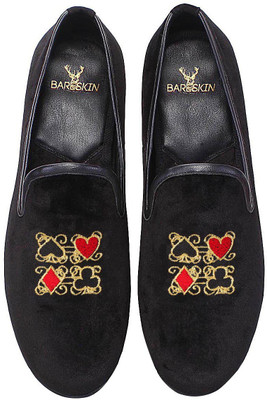 

Bare Skin Velvet Slip-On Casual Shoes For Men(Black