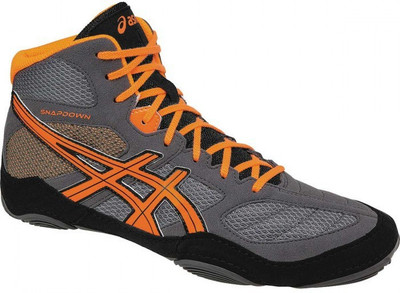 

Asics Snapdown Wrestling Shoes For Men(Grey, Shark::hot orange::black