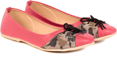 TEN Pink Synthetic Leather Bellies For Women(Pink)