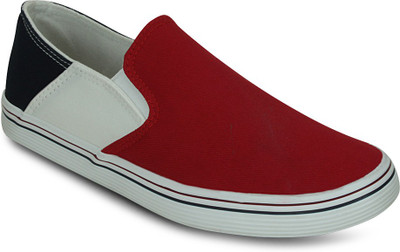 

Get Glamr SANJAM PRINTED SNEAKERS Canvas Shoes For Men(Red)