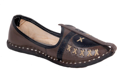 

Panahi Rajasthani Jutti Jutis For Men(Brown