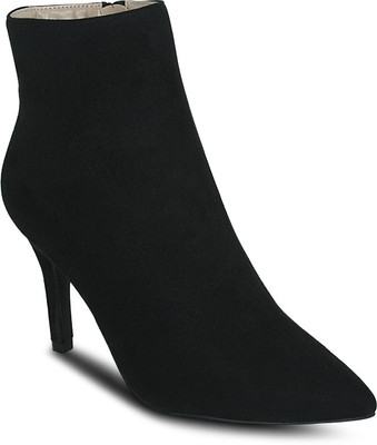 

Get Glamr Pointed Zipper Boots For Women(Black