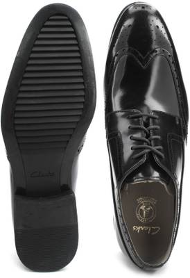 Clarks Gabwell Limit Navy Leather lace up