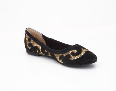 Zebba Xanthe Bellies For Women(Black, Gold)
