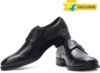 

Johnston & Murphy Tyndall Monk Genuine Leather Monk Strap Shoes For Men(Black