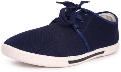 Chevit Mens Black Canvas Sneakers