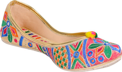 

Panahi Synthetic Casual cum Party wear Belly Shoes Ethnic Footwear Mojari Jutti Jutis For Women(Multicolor, Multi color