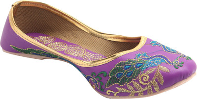 

Handicrafts Jutis For Women(Purple
