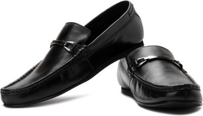 

U.S. Polo Assn Genuine Leather Slip On Shoes For Men(Black