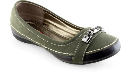 

Shuz Touch Bellies For Women(Olive, Black), Green