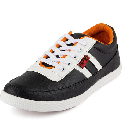 

Rosso Italiano Sneakers Sneakers For Men(Black, Black with orange