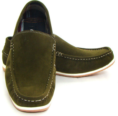 

ASM Olive Green Loafers For Men(Green)