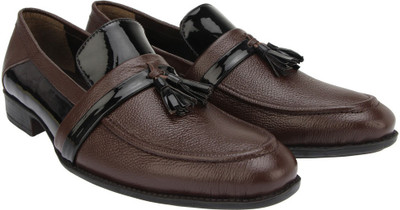 

Brigit Wedding Shoes Brown Slip On For Men(Brown)
