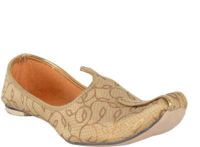 

DFR Golden Jutti with Leaf design For Men(Gold, 03 gold