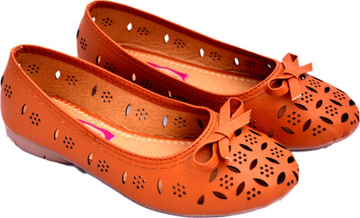 Myra Cutwork Bellies For Women(Brown)