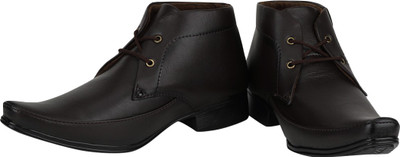 

Shockerrock Plain Lace Up For Men(Brown), Appealing brown
