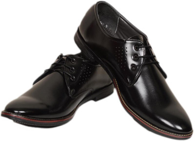 

M & M Black Formal Shoes Lace Up For Men(Black)
