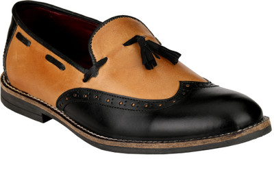 

Zebra Party Wear Shoes For Men(Black), Black;tan