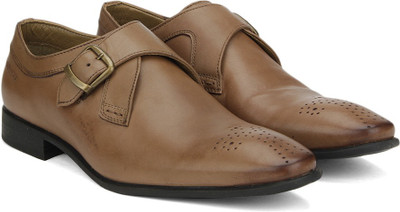 

Hush Puppies By Bata NEW FRED MONK Monk strap shoes For Men(Tan, Tan light brown