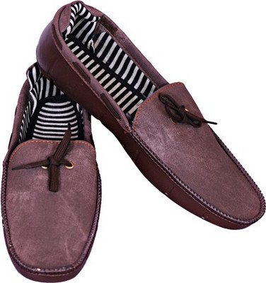 

Smoky Brown Denim Ribbon Party Wear For Men(Brown)