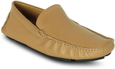 

Get Glamr PERFORATED SLIP ONS Loafers For Men(Beige)